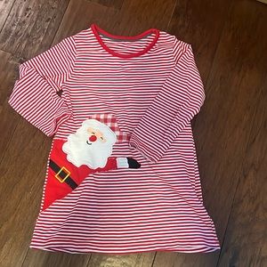 Boutique red and white strip toddler dress